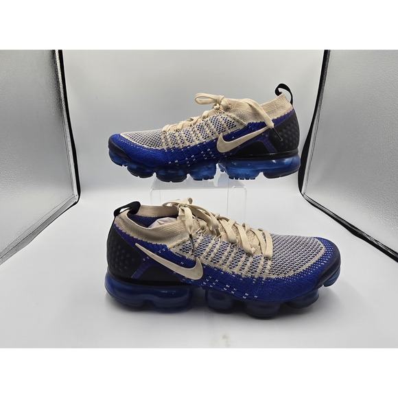 Nike Other - Nike Air Vapormax Flyknit 2 Light Cream Racer Blue 942842-204 Men's US 9